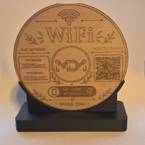 personalized-wifi-qr-code-nfc-sign-with-stand